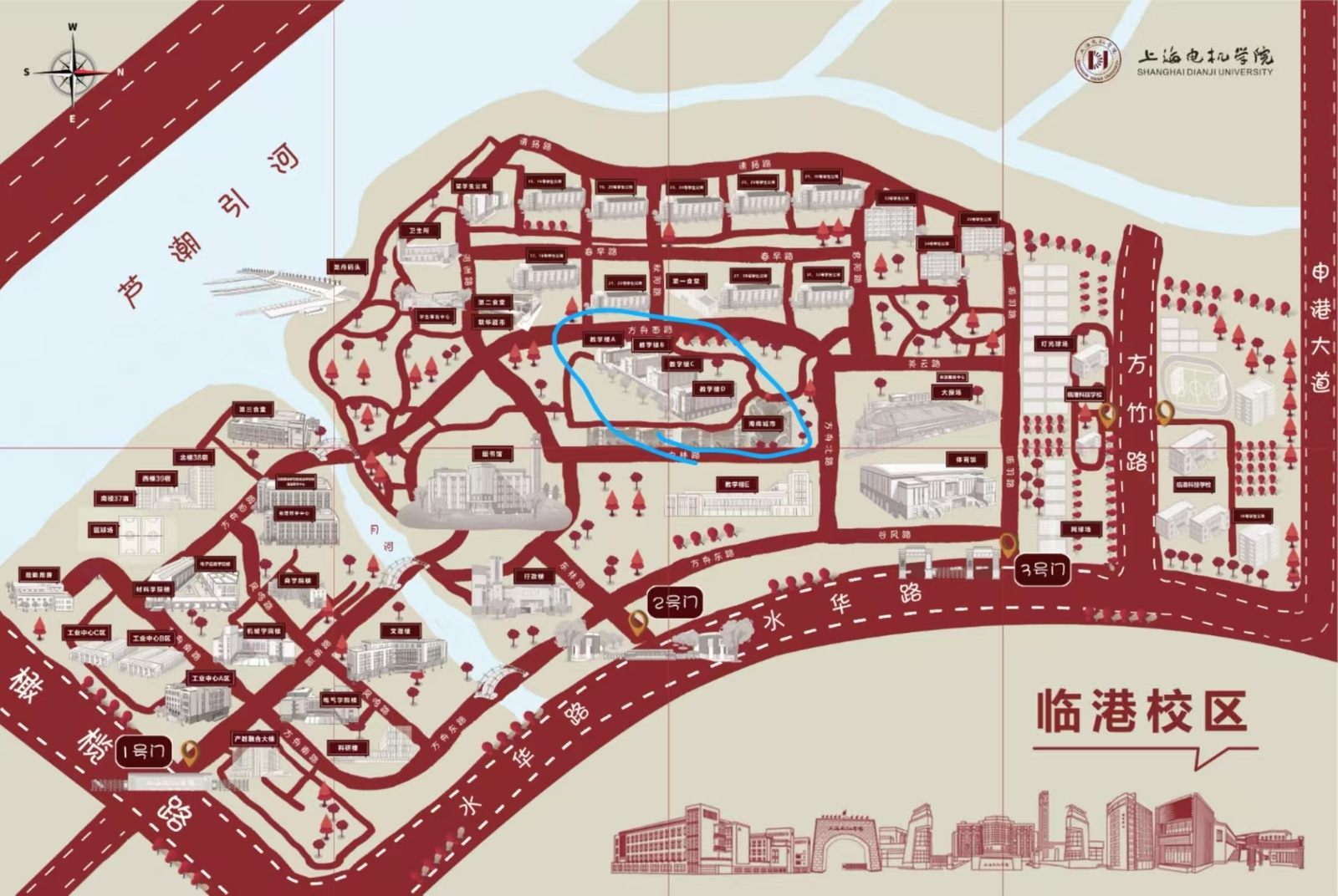 上海电机学院临港校区平面图